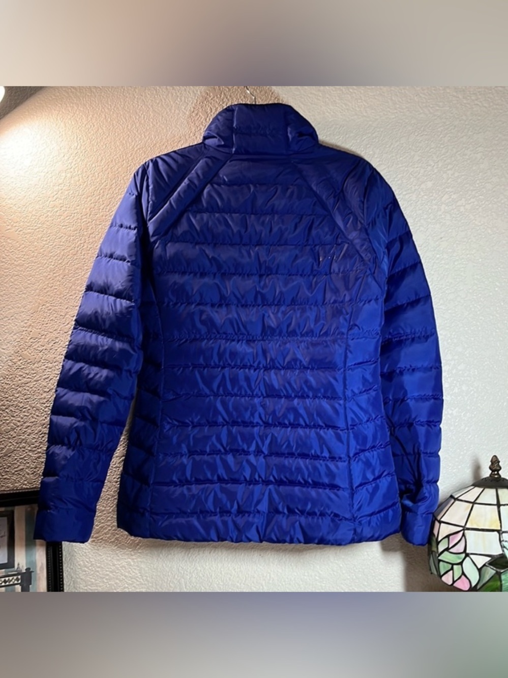 Spyder Prymo Women’s Down Puffer Jacket Medium Cobalt Blue Insulated Ski Layer - Picture 3 of 9